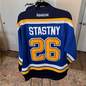 Reebok Blue & Gold Stastny #26 Hockey Jersey